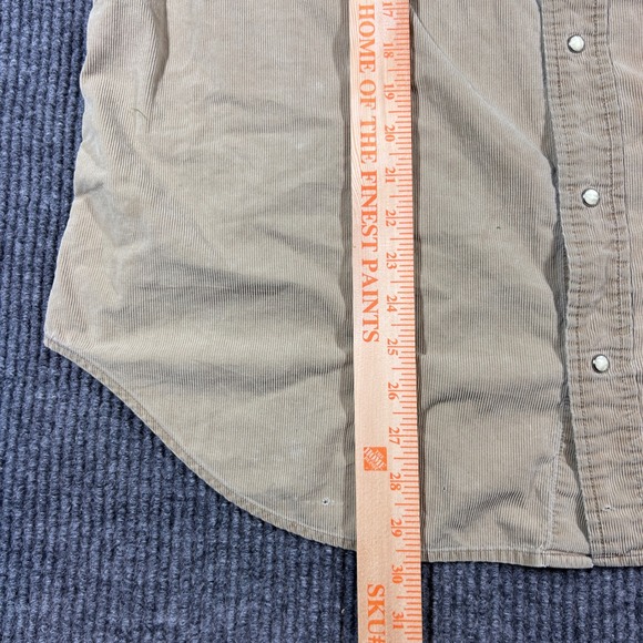 Vintage Levi's Shirt Men's XL Corduroy Western Tan Pearl Snap Long Sleeve Cotton - Picture 6 of 10
